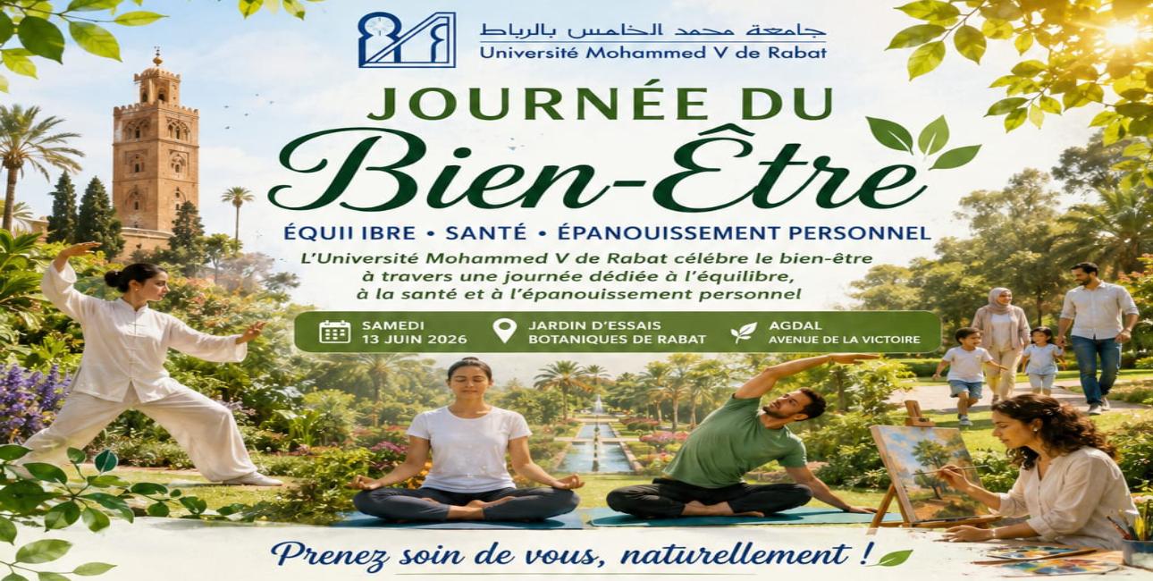 L’Université Mohammed V de Rabat célèbre le bien-être à travers une journée dédiée à l’équilibre, à la santé et à l’épanouissement personnel